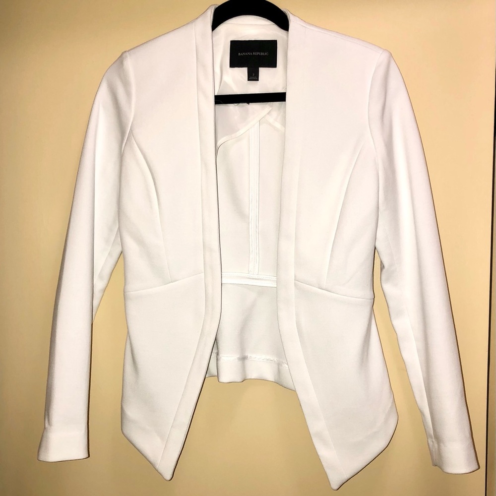 Banana Republic Modern White Blazer, Size 2